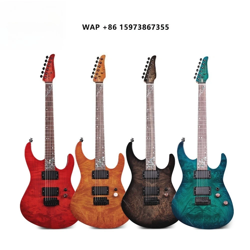 Best Selling Starway E296 Basswood Bright Stripe Body Material 6 Strings Electric Guitar