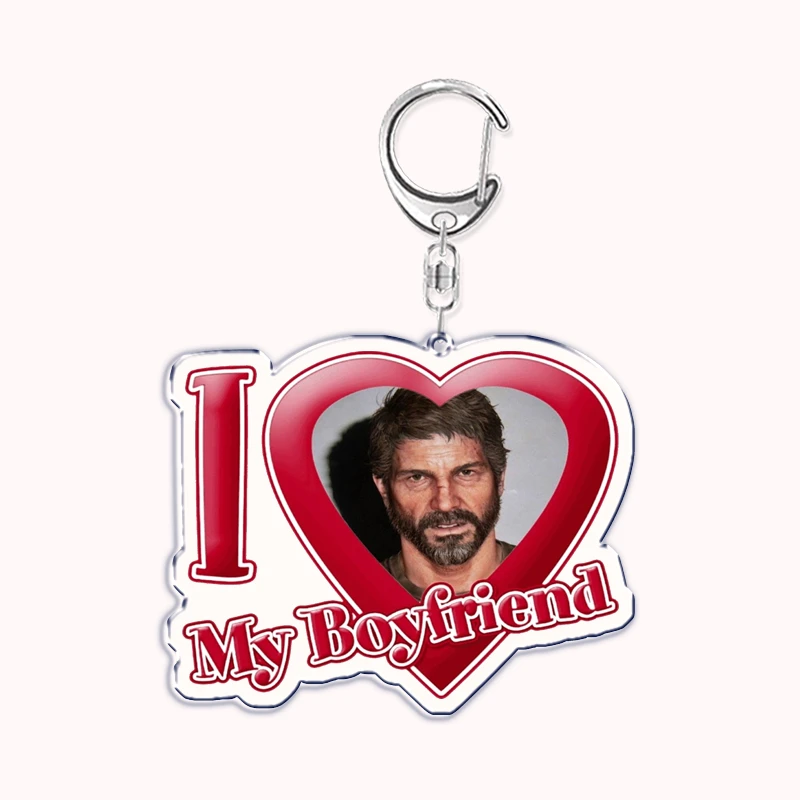 I Love My Boyfriend Girlfriend Heart Acrylic Key Chain Pendant Bf Gf Couple Key Ring Keychains for Bag Pendant Custom Lover Gift