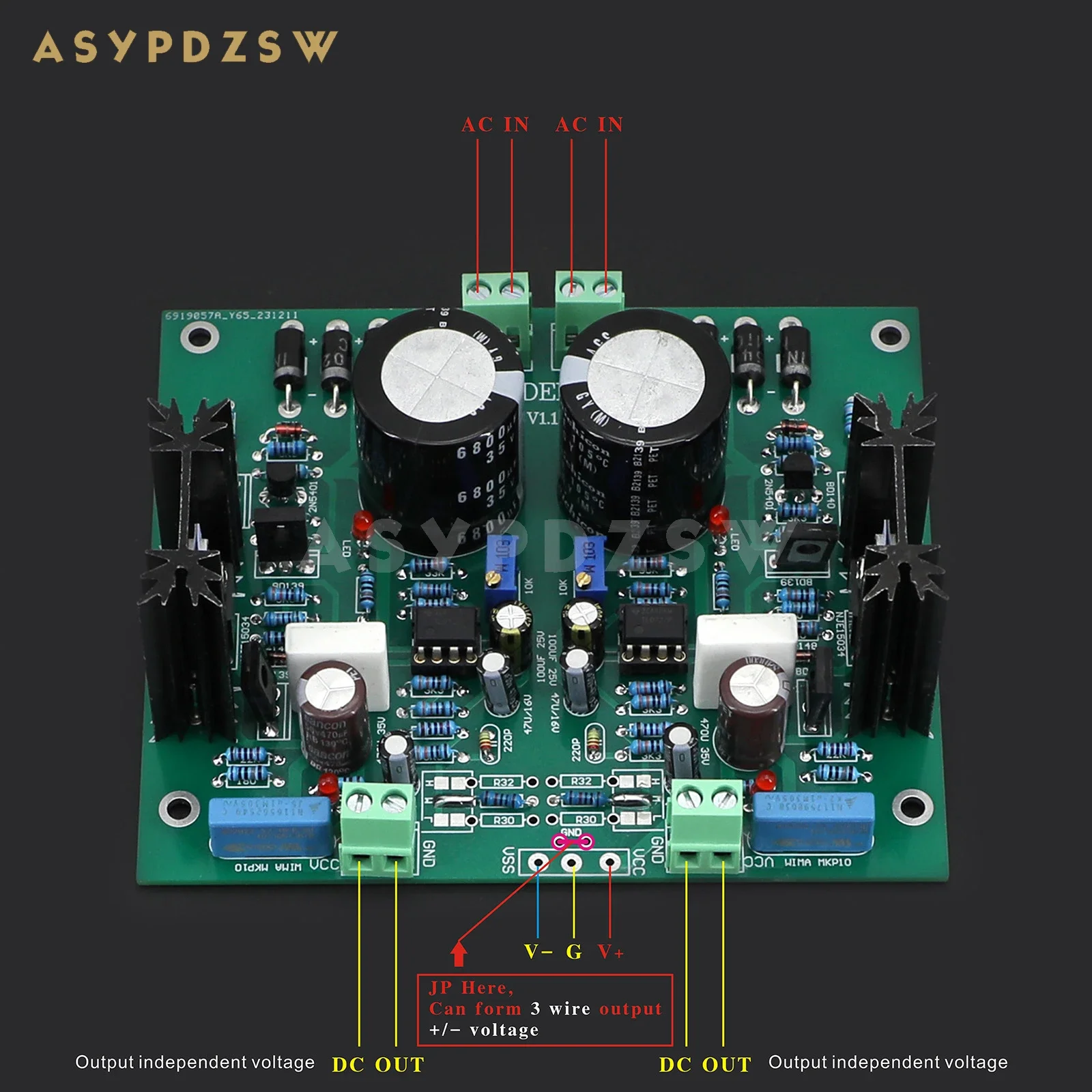 

STUDER 900 2 Way Linear power supply DIY Kit/Finished board For preamplifier/DAC DC 5-24V Optional