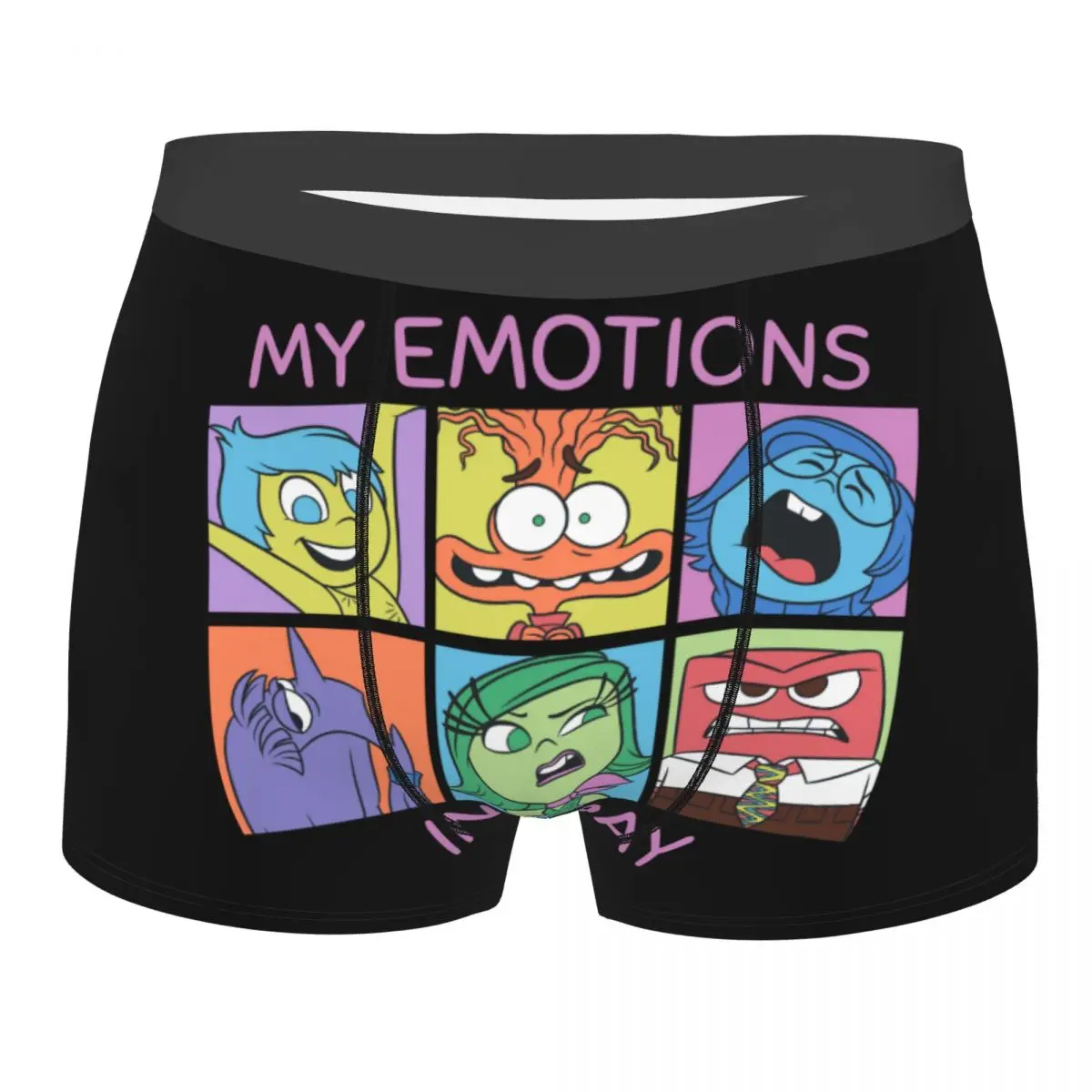 Custom Male Cool Inside Out Emotions In A Day Underwear Boxer Briefs Soft Shorts Panties Underpants