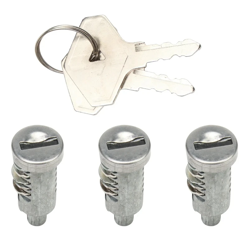 3 Lock Cylinder With 2 Keys Front Barrel & Boot Lock For Renault R4 (4L), R6, R12, R15 And R17 7700547887 7700553344