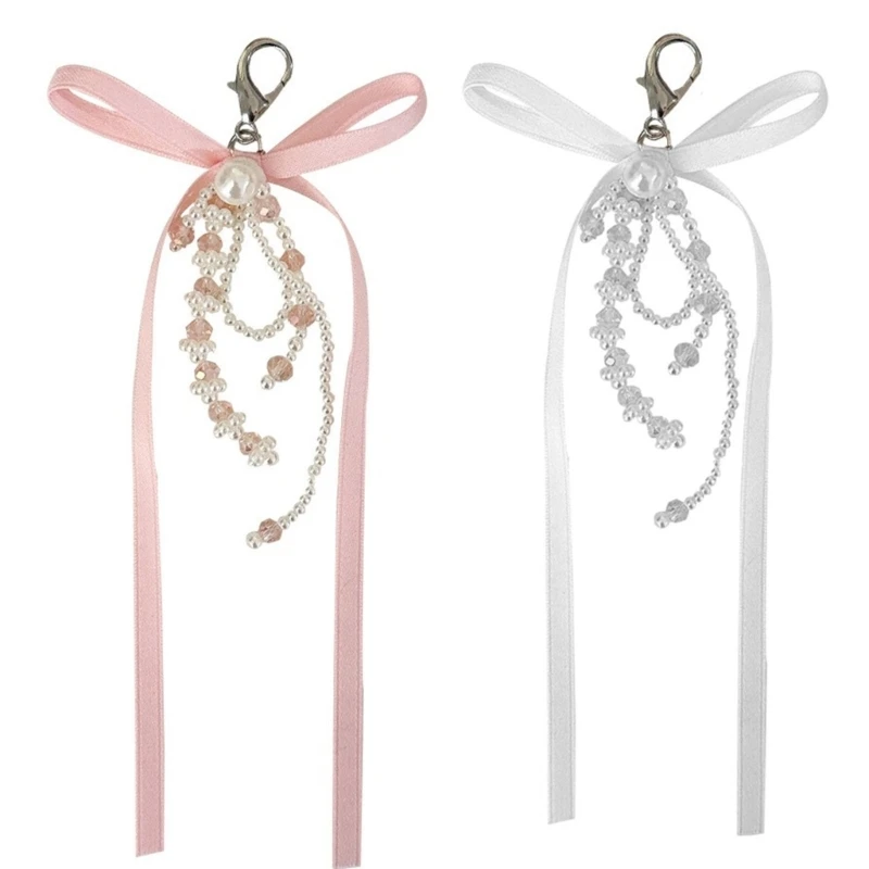 شيك Bowknot كيشاين أحذية زينة سلسلة مفاتيح أنيقة لعشاق الباليه