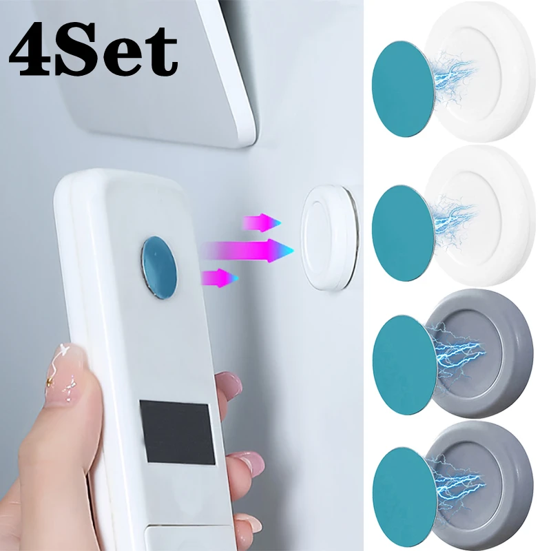 Magnetic Organizer Hook Wall Mount Strong Magnet Holder Mini Remote Control Punch-free Home Organizer Storage Cable Holder 2023