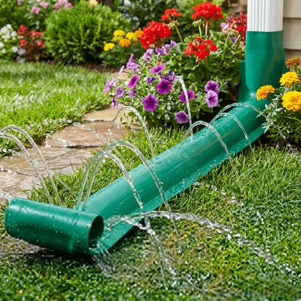 Flexible PVC Downspout Gutter Extension Prevent Erosion UV Stabilized Rainwater Diverter Divert Water Away Prevent Splash