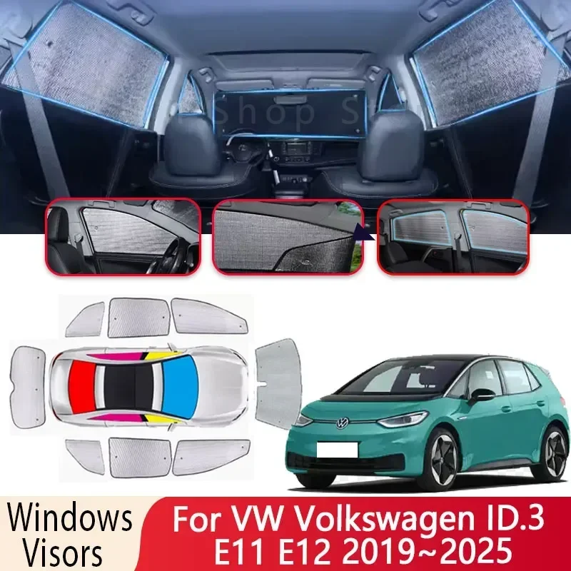 

Солнцезащитный козырек для VW Volkswagen ID.3 E11 E12 2019 ~ 2025 2023, солнцезащитный козырек на лобовое стекло автомобиля, теплоизоляция, автозапчасти, аксессуары для солнцезащитного козырька