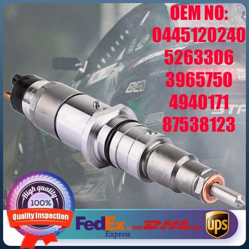 

High Quality Common Rail Injector 0445120240 5263306 3965750 4940171 for Cummins QSL9 6C 8.3L Diesel Engine Parts