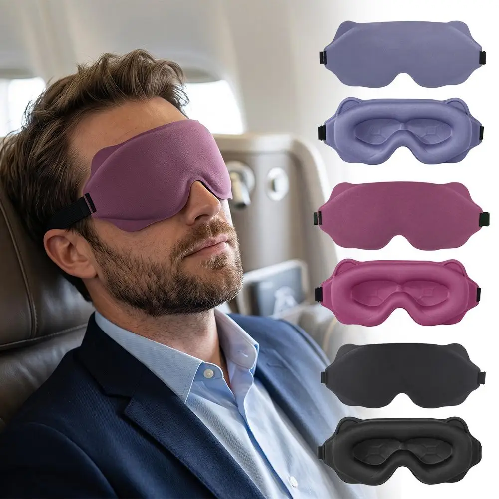 3D Sleeping Mask Block Out Light Sleep Mask For Eyes Soft Sleeping Aid Eye Mask for Travel Eyeshade Night Breathable Slaapmasker