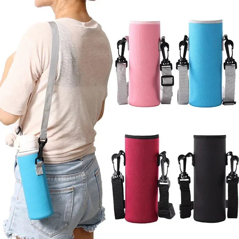 Outdoor Water Bottle Case Sleeve Sports Insulation Water Bottle Covers Pouch With Strap Portable Cellphone Holder Bottle Bag