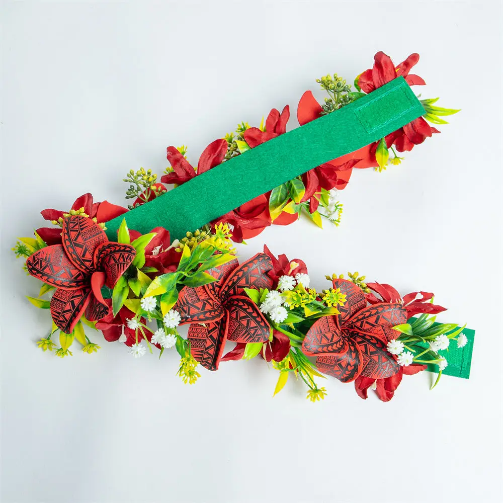 New Headband Artificial Tropical Haku Head Lei Po'o Hawaii Style Plumeria Flower Crown Handcrafted Gifts Hula Dancing Performace