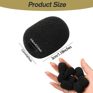 Small Foam Mini Microphone Covers, Headset Mic Cover, Headset Protection for Lavalier, 5 PCs 11 Main Sales Microphone Foam - №7