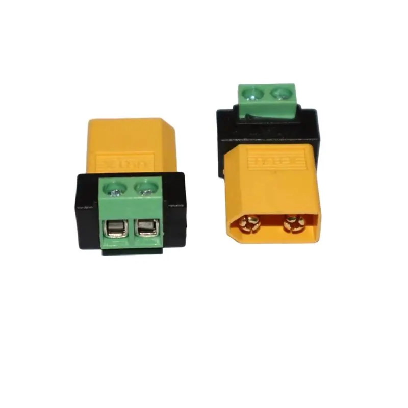 B84B-XT60 Male To 2-Pin Converter For FPV Balance Solar Panel Power Extension-10Pcs XT60 To 2-Pin Terminal Connector
