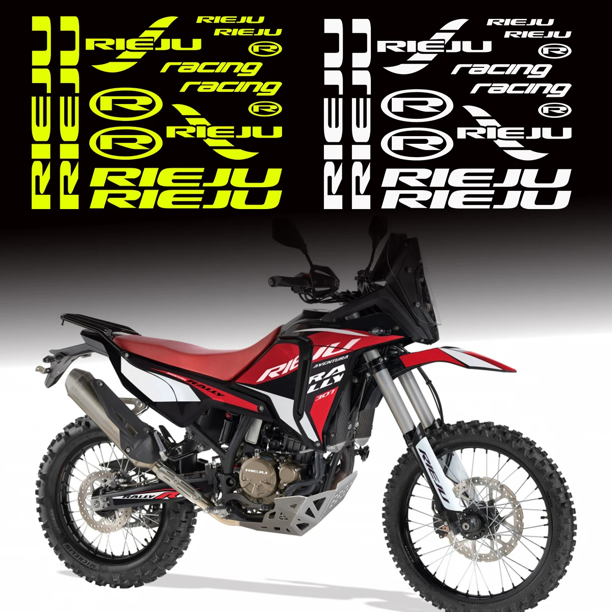 For Rieju 307 Adventure Rally MRT 50 MR 300 Reflective Vinyl Sticker Motorcycle Body Decorative Decal Modified Accessories