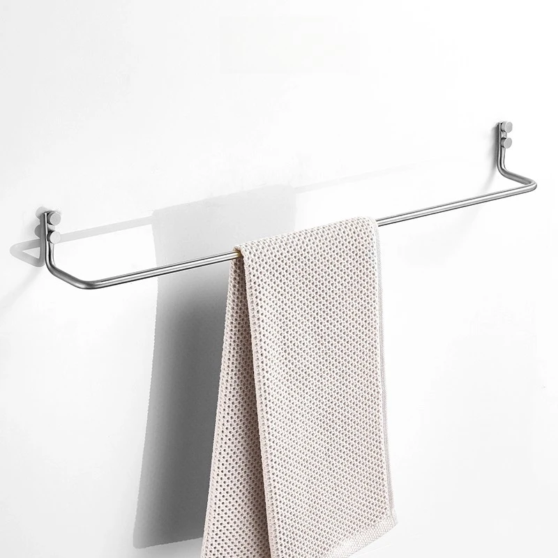 

304 Stainless Steel Towel Bar Hook Single Holder with Toilet Paper Roll Bathroom Organizer Shelf Nordic Wall Mounted Rack