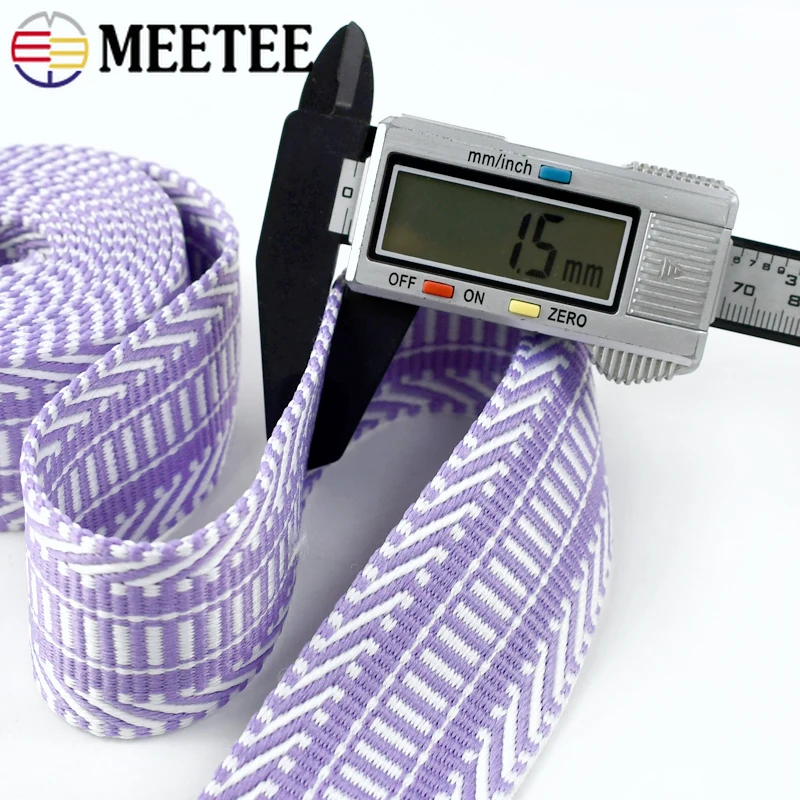 2/3/4/5Meters Meetee 38/50mm Polyester Jacquard Webbing Cotton Ribbon Strap Bag Belt Trim Lace Garment Decor Tape Sewing Bias