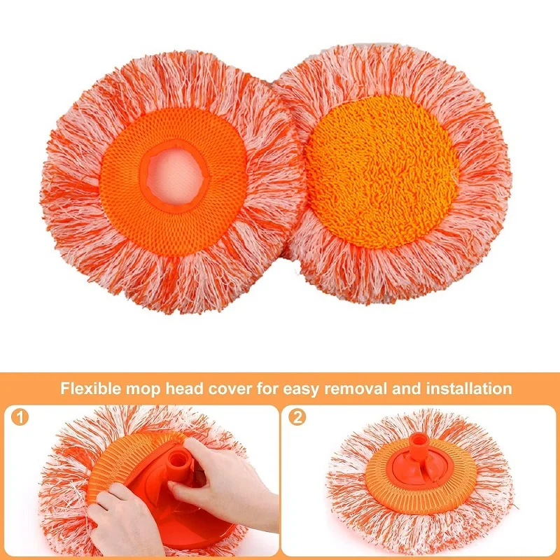 

2PCS Microfiber Dust Mop Pads Cloth Dust Bag for Tilldawn Adjustable Wall Cleaning Mop Cloth Refills Cleaner Accessories