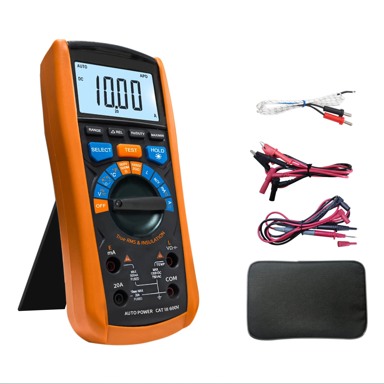 6000-Count True RMS Insulation Multimeter, 2-in-1 Megger Tester with Inductance Capacitance NCV Temp for EV Repair Motor Testing