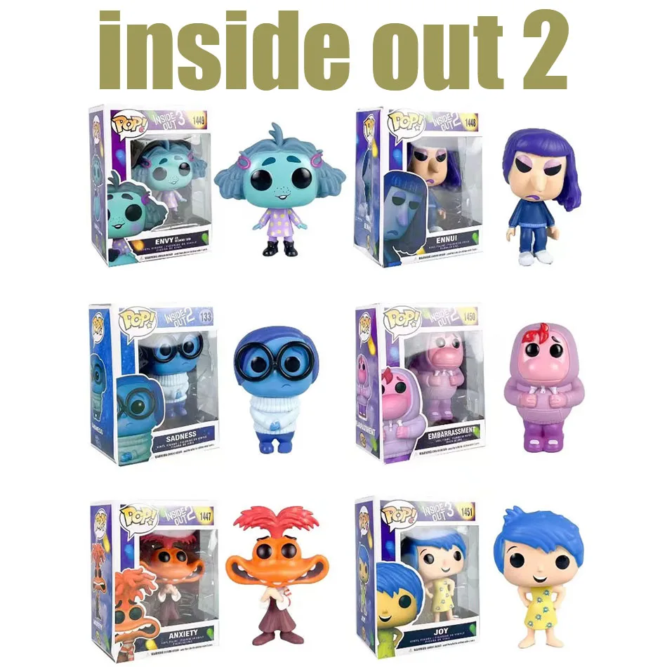 2024 Funko Pop Inside Out 2 Anime Figure Toys Ornaments Action Statue Model Doll Collection Ornament Room Decoration Toys Gifts