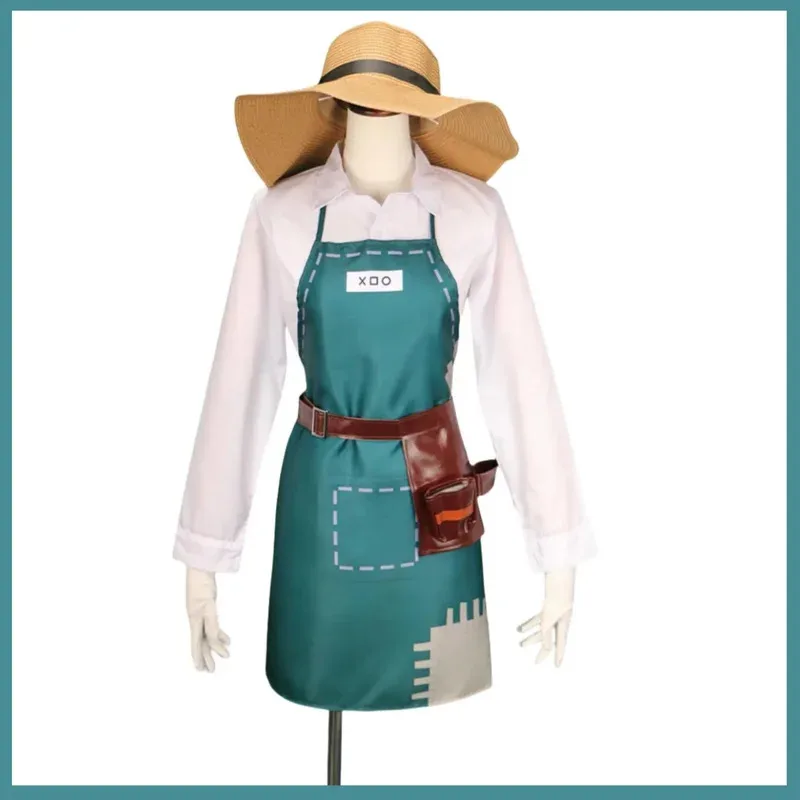 

Anime Game Identity Ⅴ Emma Woods Gardener Cosplay Costume Wig Shirt Apron Hat Uniform Adult Woman Cute Halloween Carnival Suit