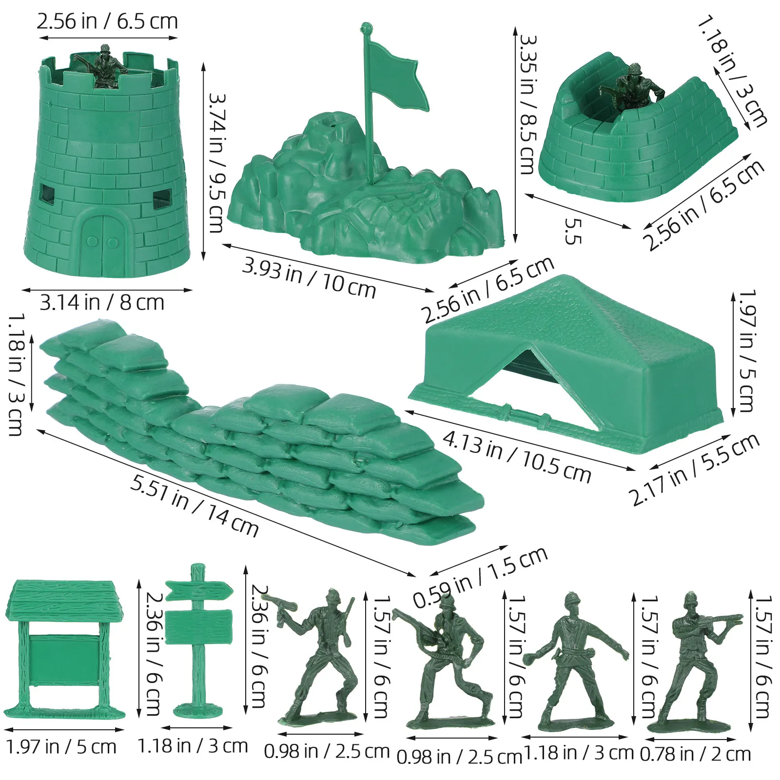 200Pcs Mini Soldier Set Plasti - огляд і ціна Men Accessories Kit Bag