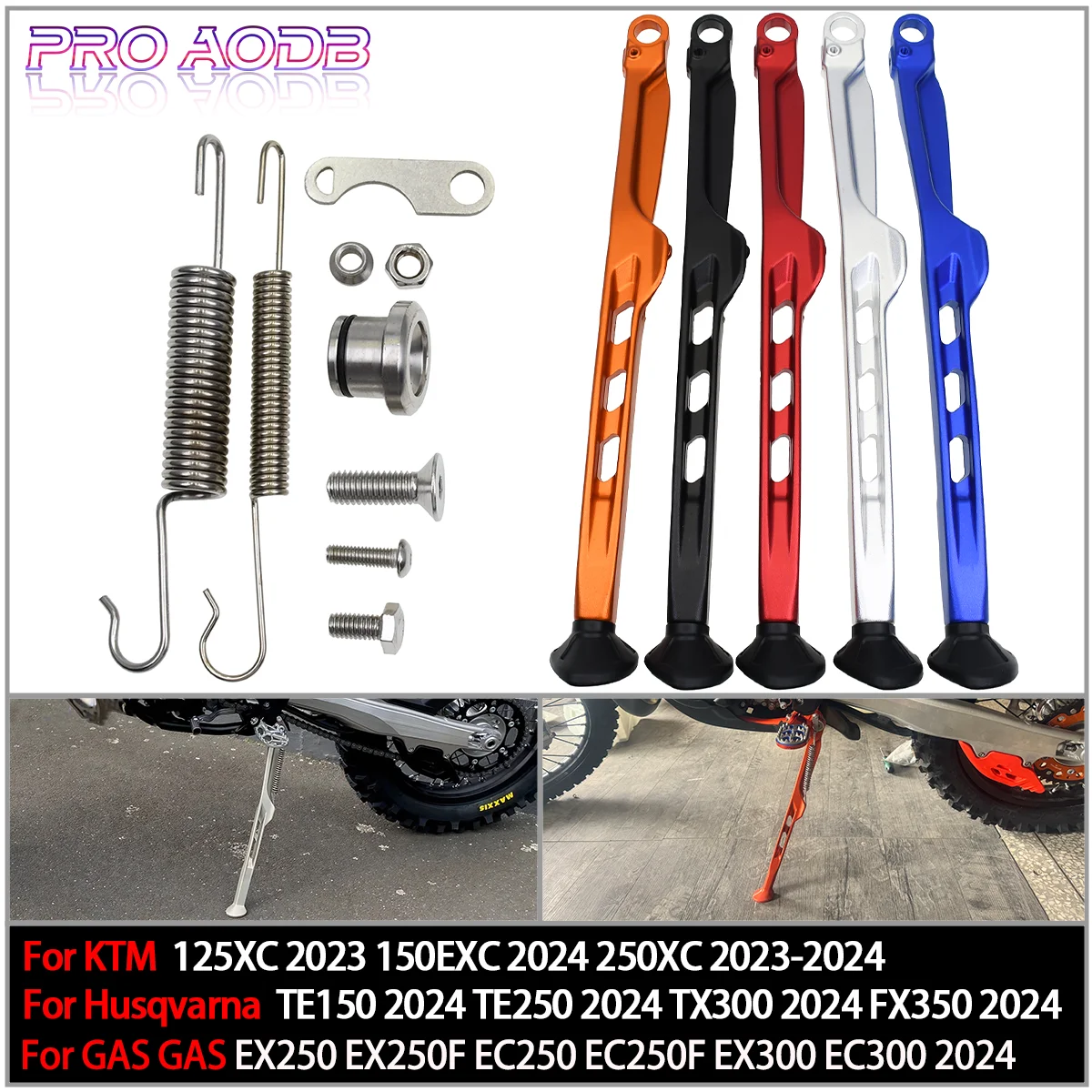 

CNC Kickstand Side Stand Spring Kit For KTM 250 300 350 400 450 500 530 XC XCW XCF XCFW EXC EXC EXCF Six Days For Husqvarna