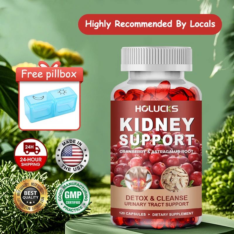 HOLUCKS Natural Kidney Detox & Cleanse Supplement, Support Urinary System, Balance Body Stress & Promote Overall Body Health