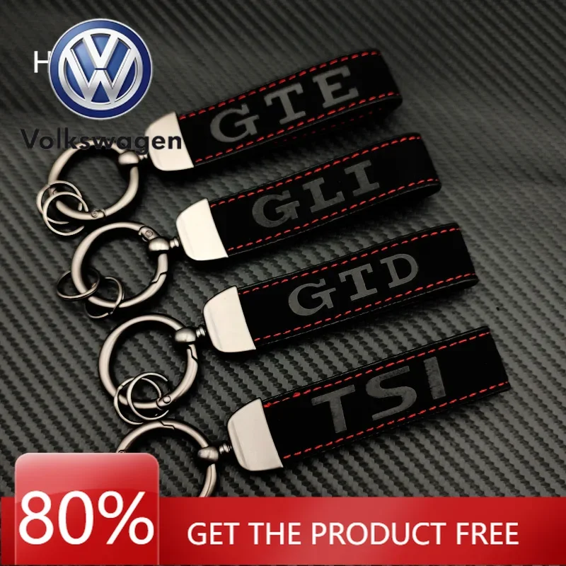 

For VW Volkswagen Jetta MK5 Golf High Grade Suede Leather Keyring GLI GTD GTE TSI TDI Car Keychain For Volkswagen VW Jetta Golf
