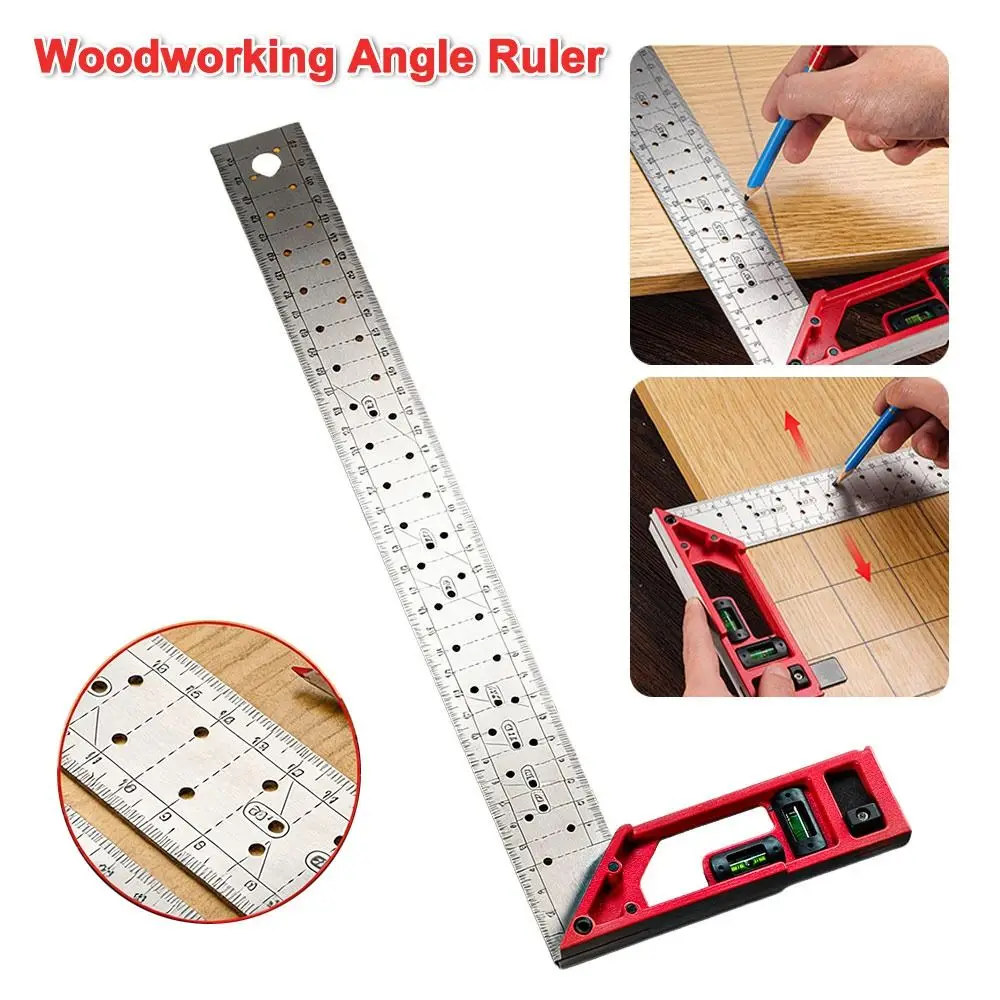 

Quick-positioning Woodworking Angle Ruler L-shaped High-precision Right Angle Ruler Multi-angle Stainless Steel Measuring Ruler