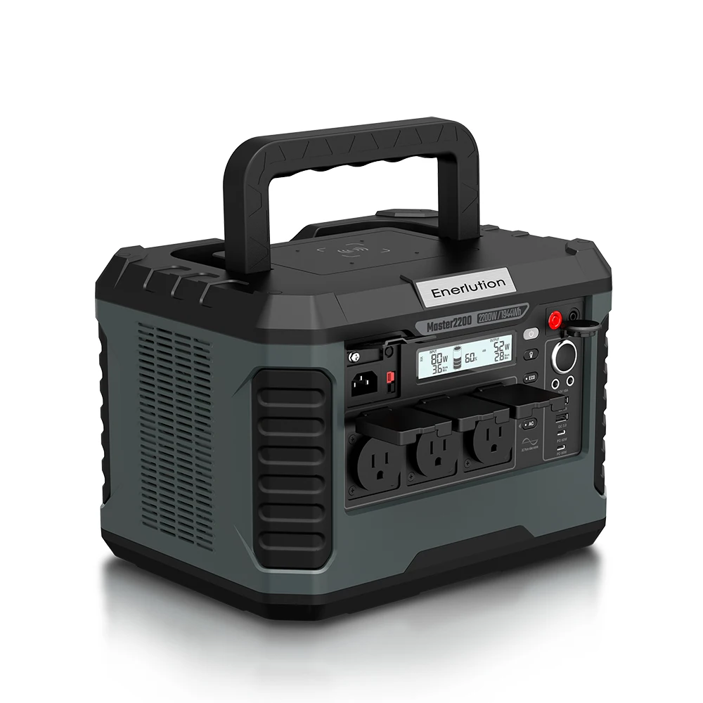Solar Generator 2200W 1800W 1000W Portable Power Station with Rechargeable 1944Wh 1799Wh 1013Wh  Lithium Battery for Home Backup