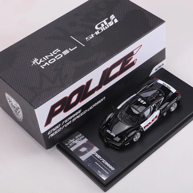 

1:64 Scale Enzo Alloy Car Model Diecast Finished Product Simulation Toy Collection Gift Static Model Can Open The Back Cover