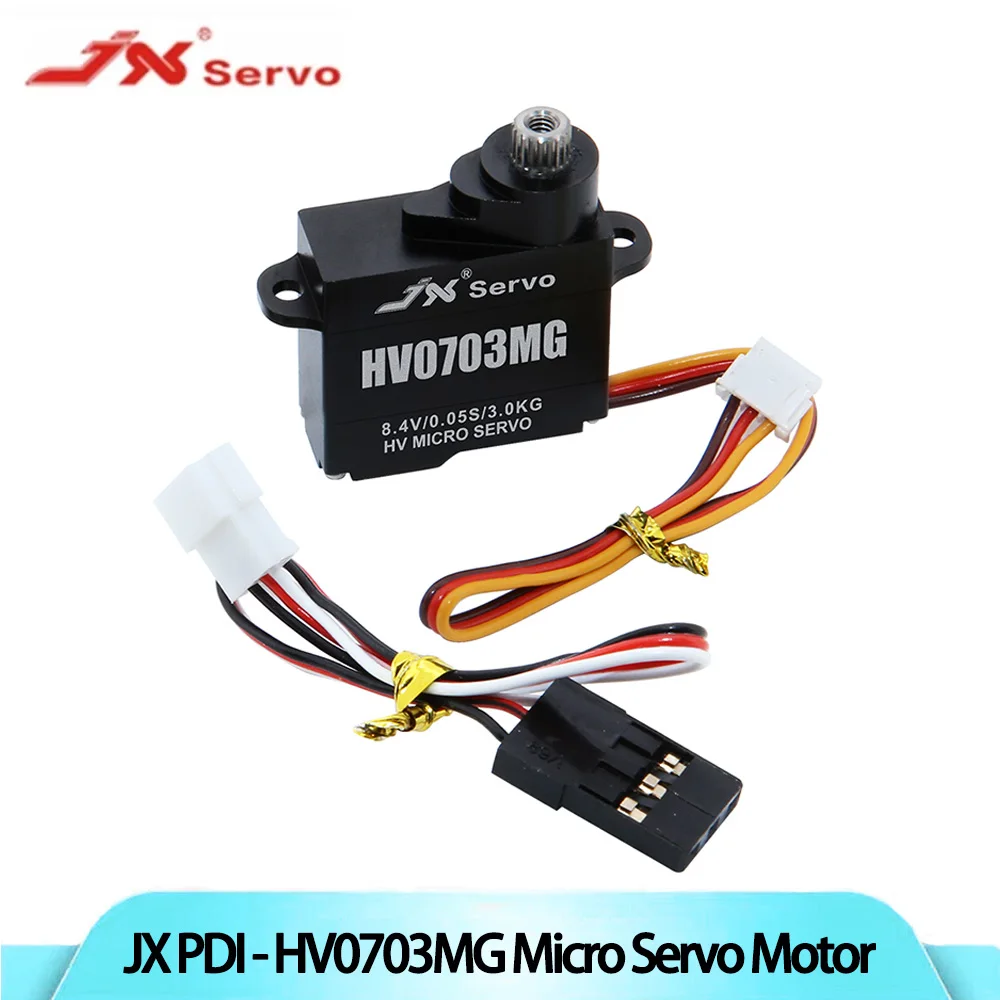 

JX PDI-HV0703MG Micro Servo 3KG Digital Servo Coreless Motor 8.4V Full Aluminum Casefor RC Cars Helicopter Crawler