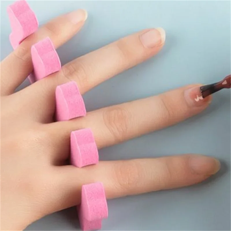 50/100/200 قطعة فواصل طلاء الأظافر البيج الإسفنج إصبع تو فواصل مسمار أداة فنية قدم الرعاية مانيكير باديكير أداة