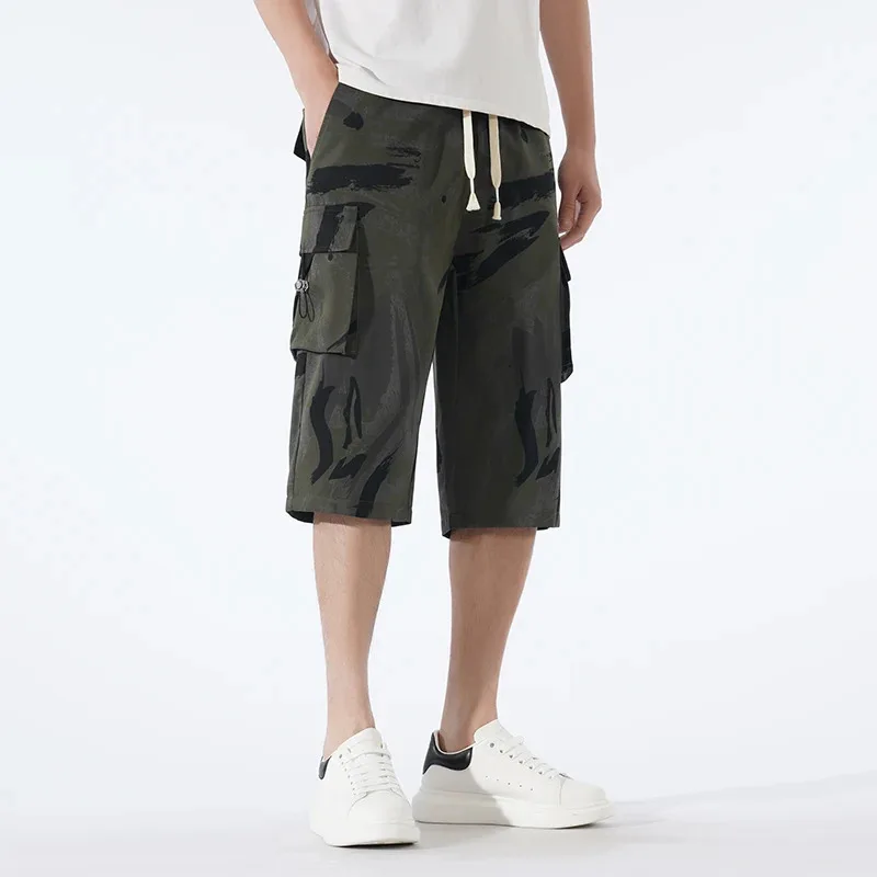 

Casual Sporty Loose Straight Men's Shorts Summer New Style American Ins Trendy Workwear Five-Quarter Length Mid-Waist Trousers