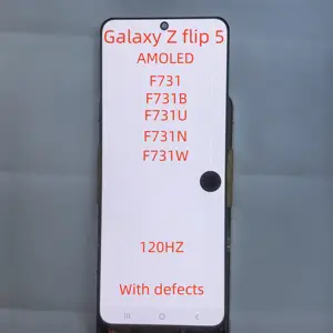 Bilashmart 6.7 Zflip5 Super AMOLED Display Touch Screen Samsung Galaxy Z Flip 5 Screen SM F731 F731b F731u Lcd Display With Defect.