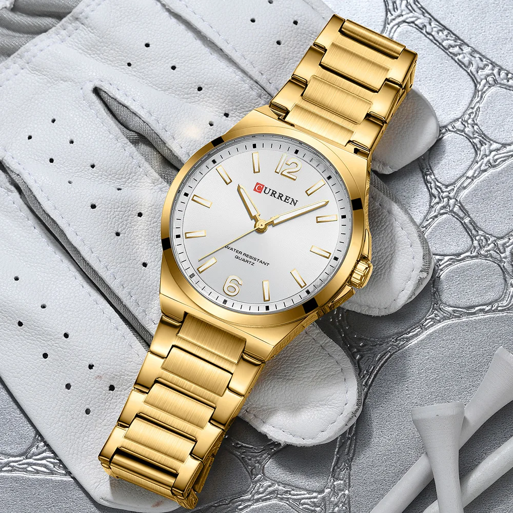CURREN 8493 Classic Men's Quartz Watch Simple Fashion Luminous Waterproof Steel Strap Business Watches for Man reloj hombre view 5