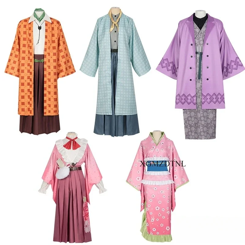 Anime Demon Cosplay Costume Kanroji Mitsuri Kamado Tanjirou Nezuko Japanese Kimono Slayer Roleplay Party Halloween Kimetsu No Ya