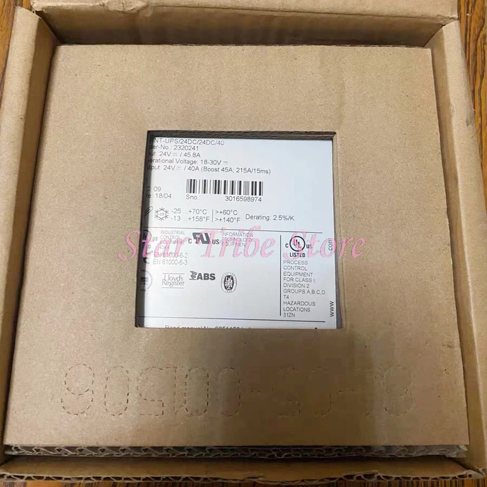 Uninterruptible Power Supply 2320241 QUINT-UPS/ 24DC/ 24DC/40 24 V DC 24 V DC/40 A Fast Ship