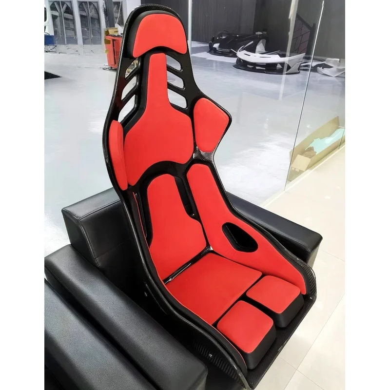 Auto Accessories Adjustable Sport Style Carbon Fiber PU Leather Universal Racing Bucket Seats