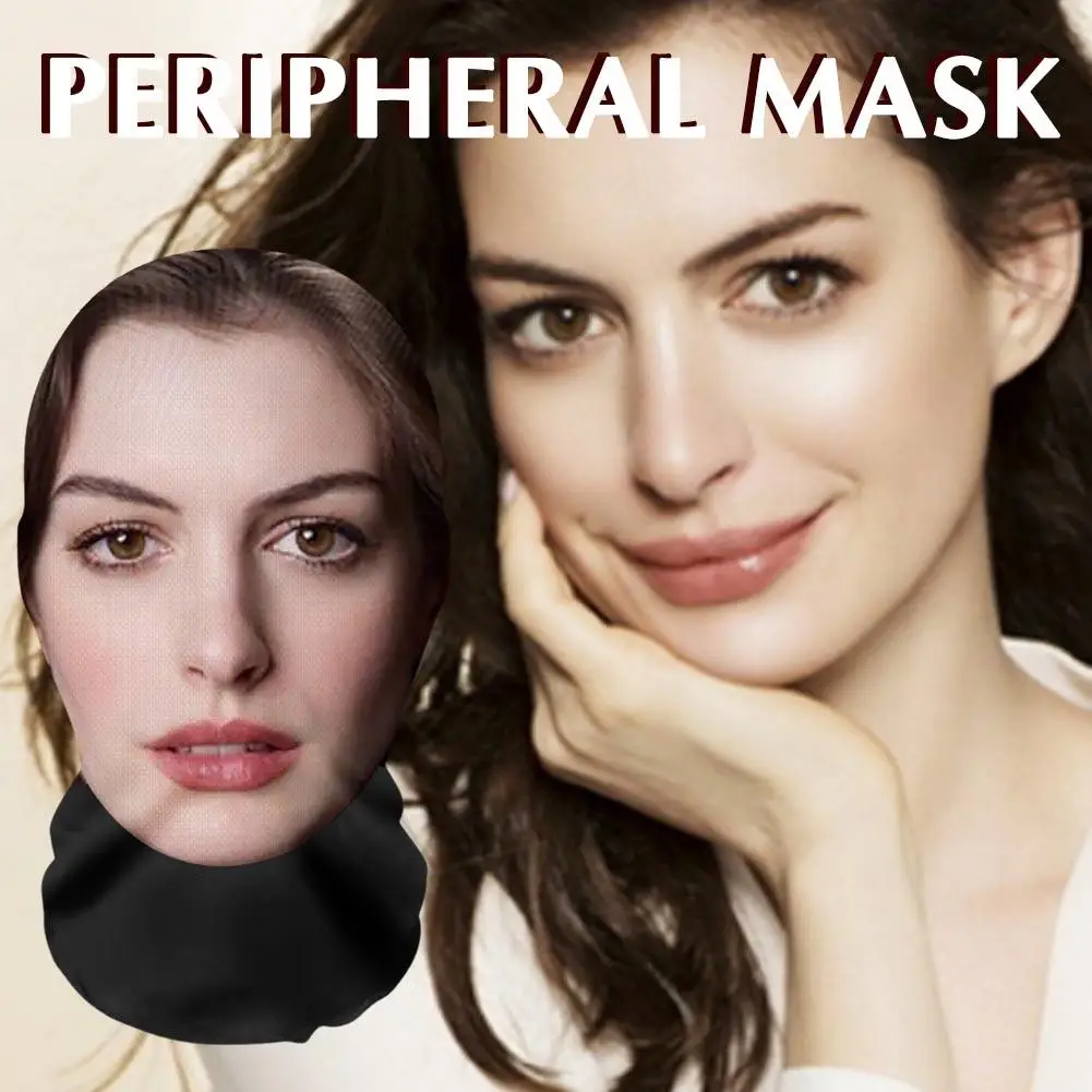 3D Printed Full Face Visual Mask Anne Actress Celebrity Performer Face Mask Fun Role-playing Props Costumes Face Mask image 2