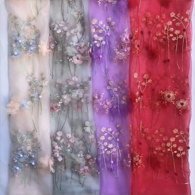 Tecido de Tule com Bordado Flo - Embroidery Veil avaliação e preço