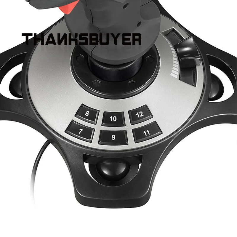 PXN-2113Pro Czarny joystick lotniczy Wbudowany silnik wibracyjny Wielofunkcyjny symulator lotu do gier symulujących PC