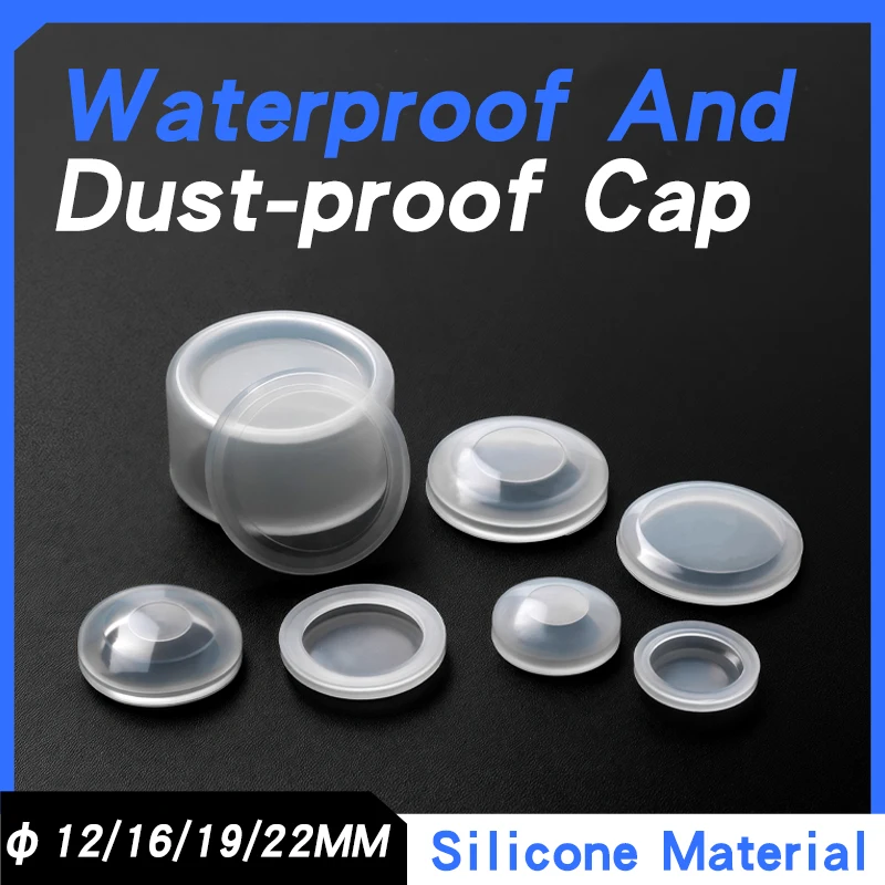 

Waterproof Cap Round Button Switch 12/16/19/22MM Waterproof Dust Cover Silicone Sleeve Protective Cover Waterproof Cap