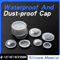 Waterproof Cap Round Button Switch 12/16/19/22MM Waterproof Dust Cover Silicone Sleeve Protective Cover Waterproof Cap