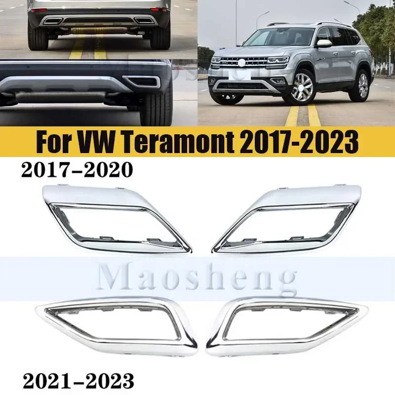 

Tail Pipe Frame Cover For Volkswagen Teramont 2017-2023 Car Exhaust Tail Pipes Decoration Frame Tail Throat Pipe Trim