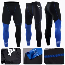 Pantalones de compresión ajustados para hombre, ropa deportiva de secado rápido, mallas para correr, entrenamiento físico, Sexy