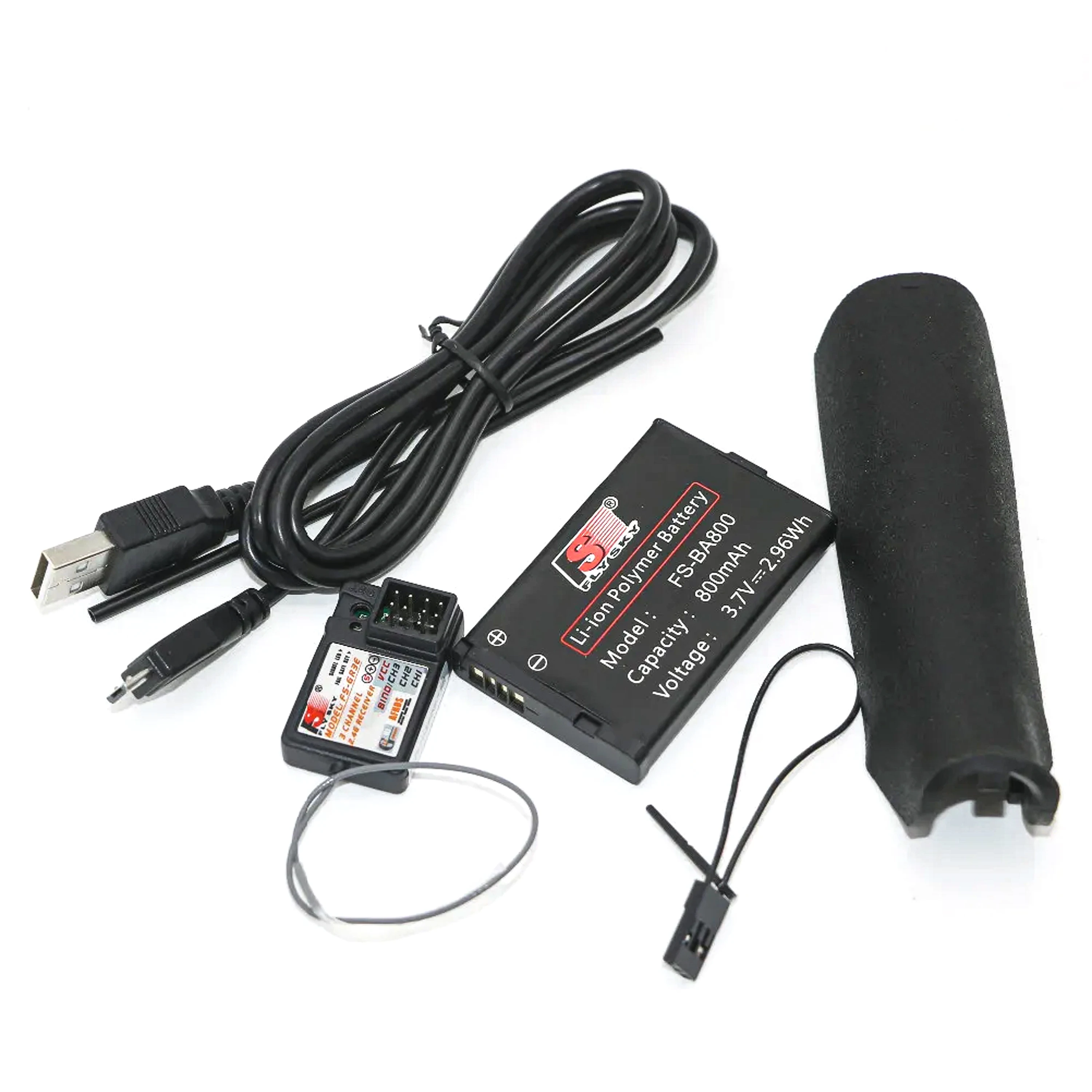 FLYSKY FS-GT2B GT2B 2.4G 3CH Radio Transmitter with GR3E Receiver 3.7V Battery USB cable for RC Car Boat Toys RC Parts