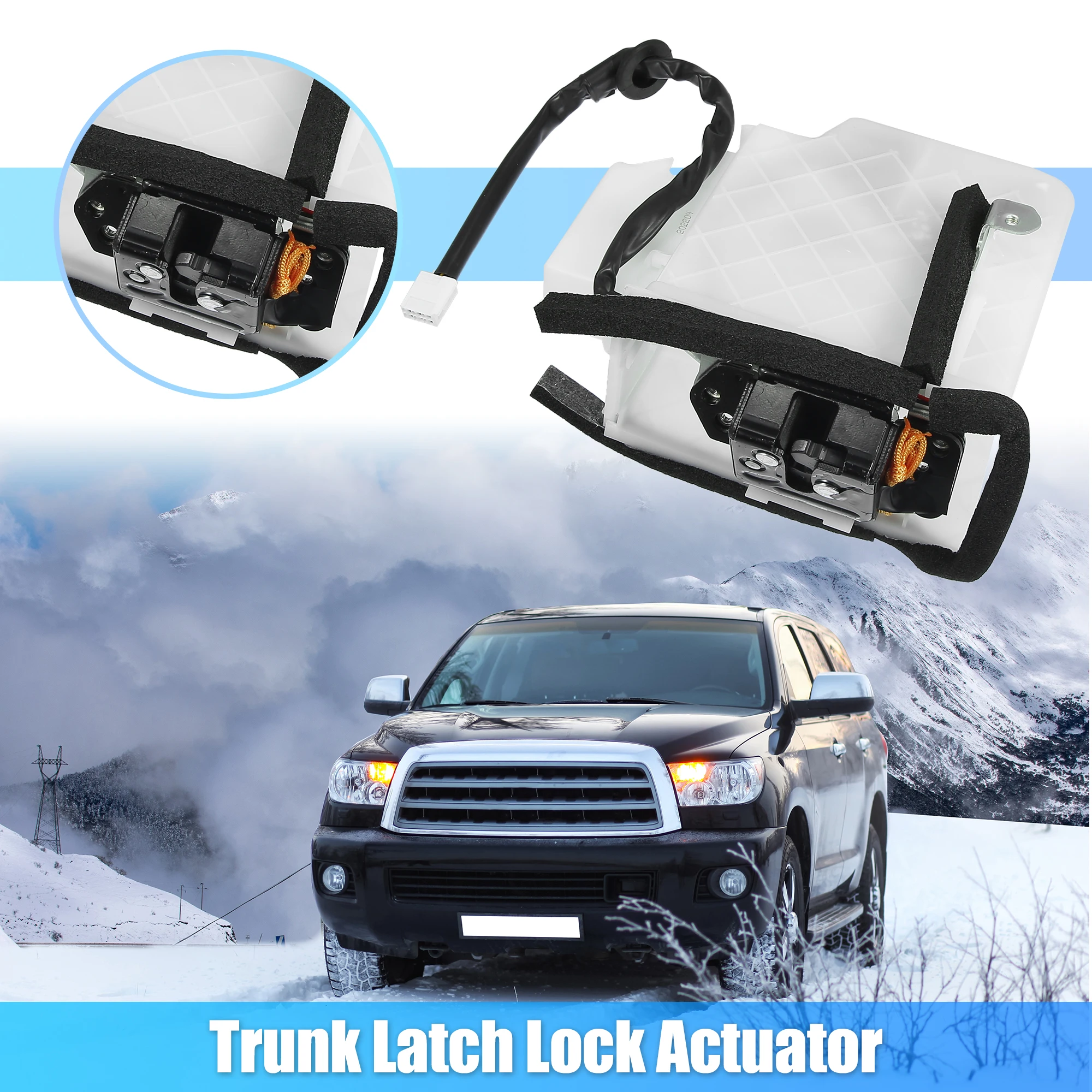 X Autohaux 1 Pcs Auto Rear Tailgate Latch Actuator Rear Trunk Door Lock Latch for Toyota Sequoia 69110-0C041 Car Accessories