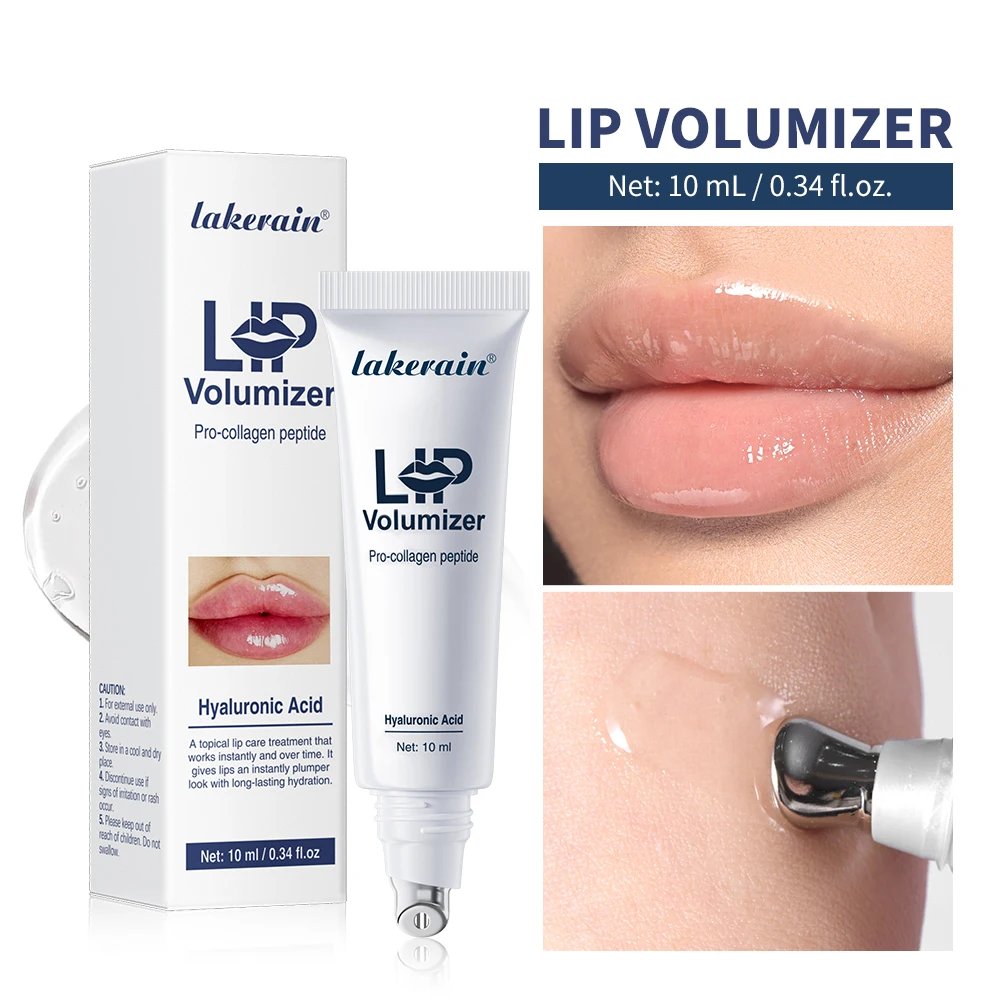 Hyaluronsäure Natürliches Lippenöl zur Aufpolsterung, Hydratisierung und Glättung Trockener Lippenlinien, Nicht Klebend, Glänzend, Tägliche Lippenpflege