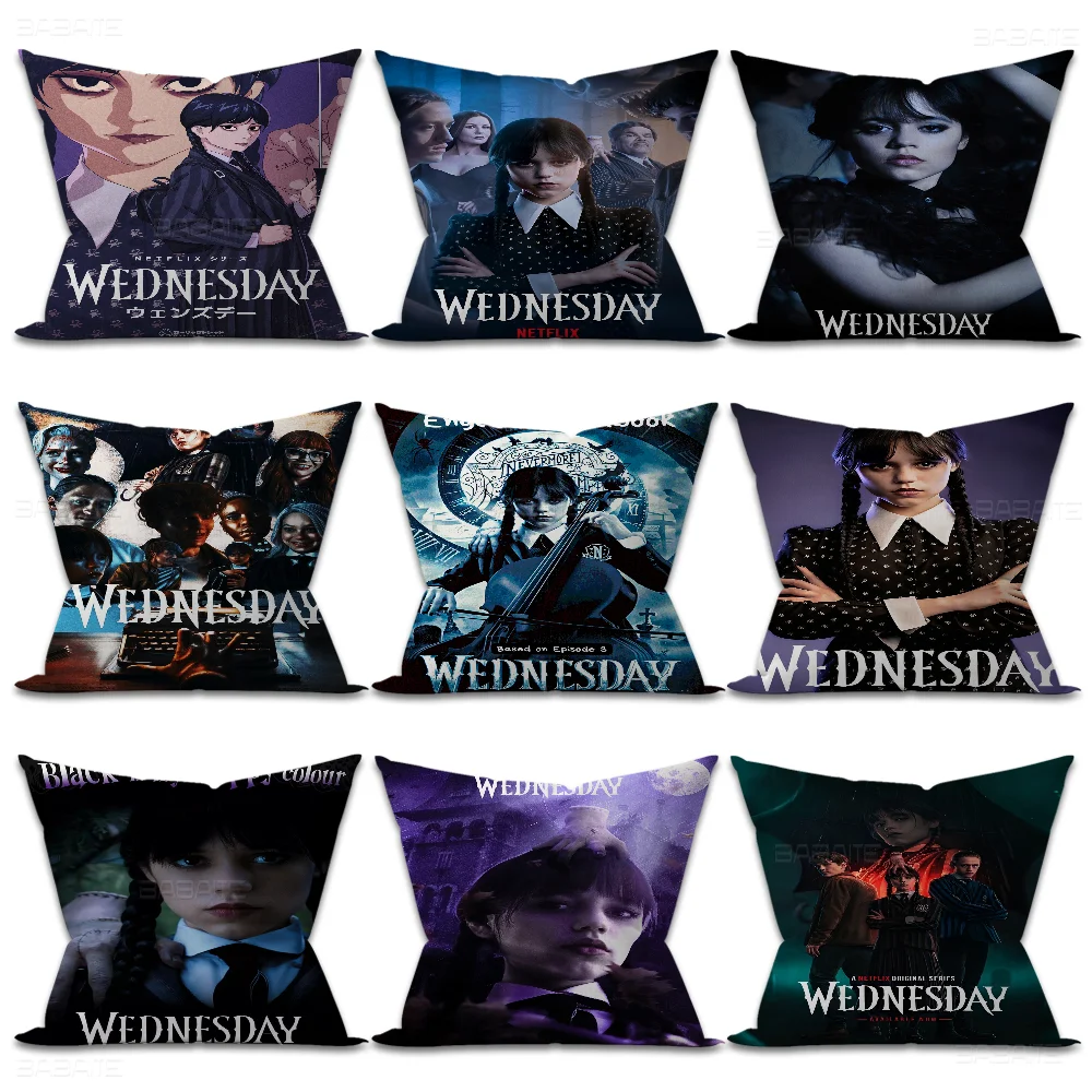 Movie TV Play W-Wednesday Pillow Cushion Cover Pillowcase Living Room Sofa Home Decor Customized