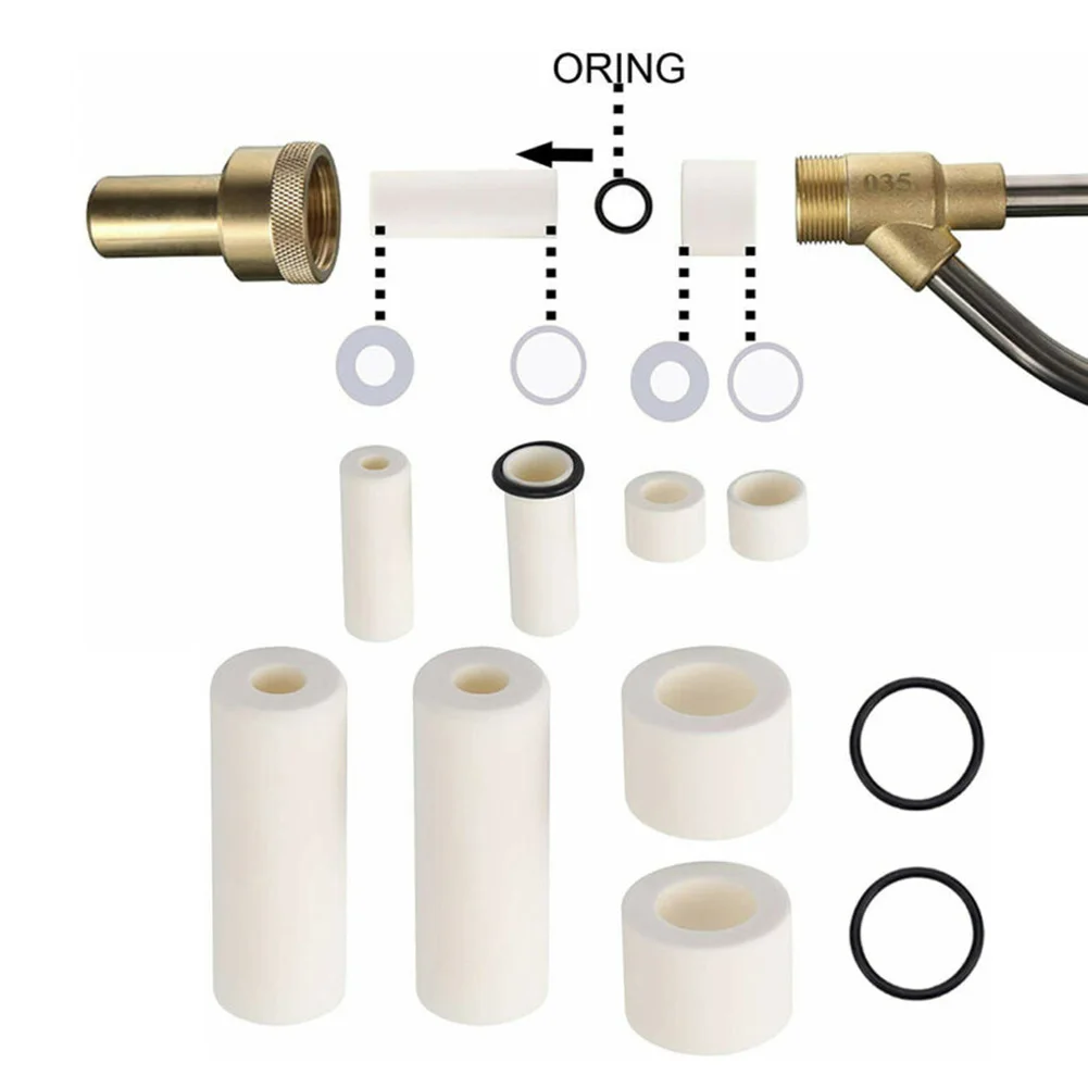 Replacement Nozzle 2 Set White 5000 PSI Attachments Practical Washer Blasting For Graffiti Paint High Pressure