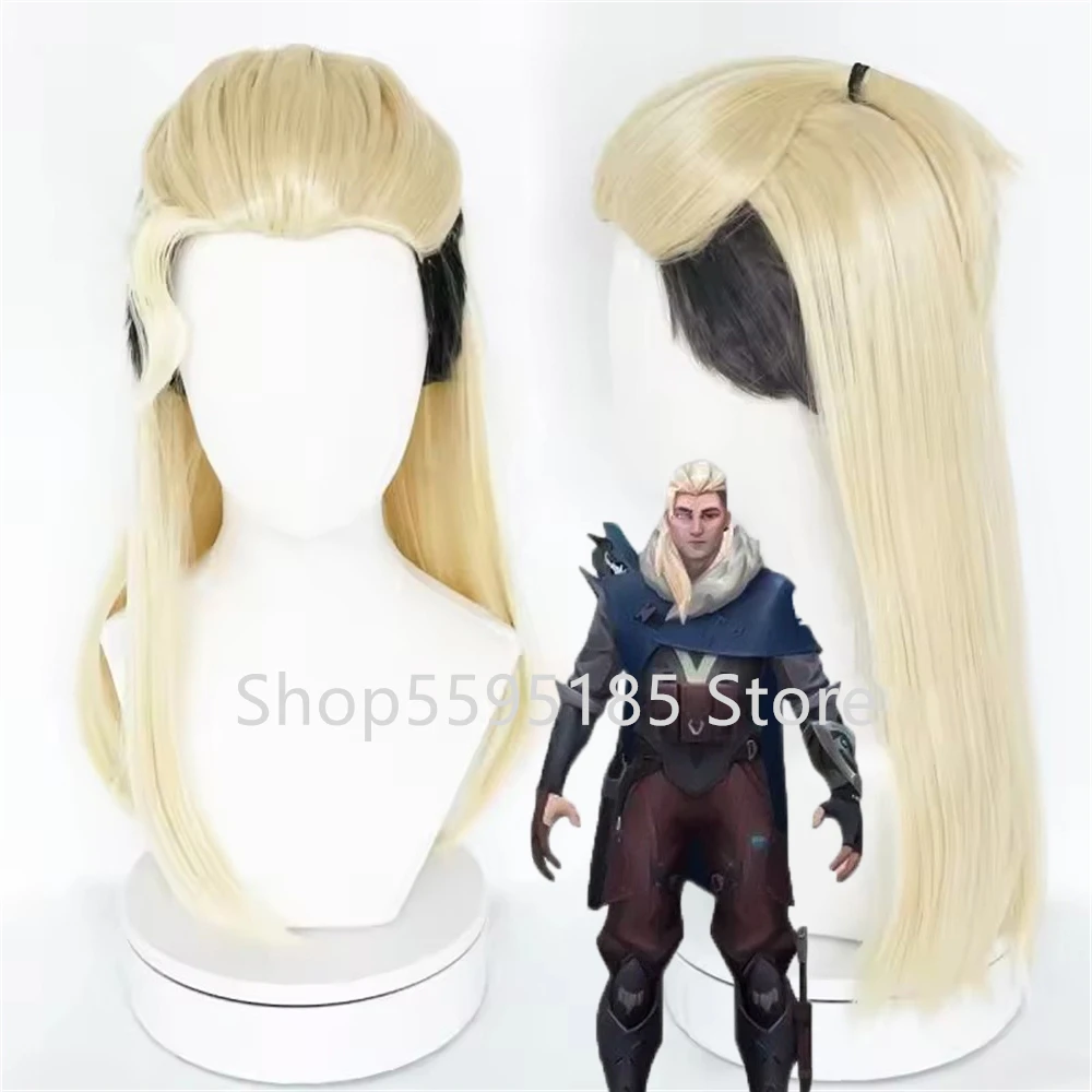Anime Sova Cosplay Wig Blonde Long Heat Resistant Synthetic Periwig Hallowmas Carnival Role Play Wigs + Wig Cap